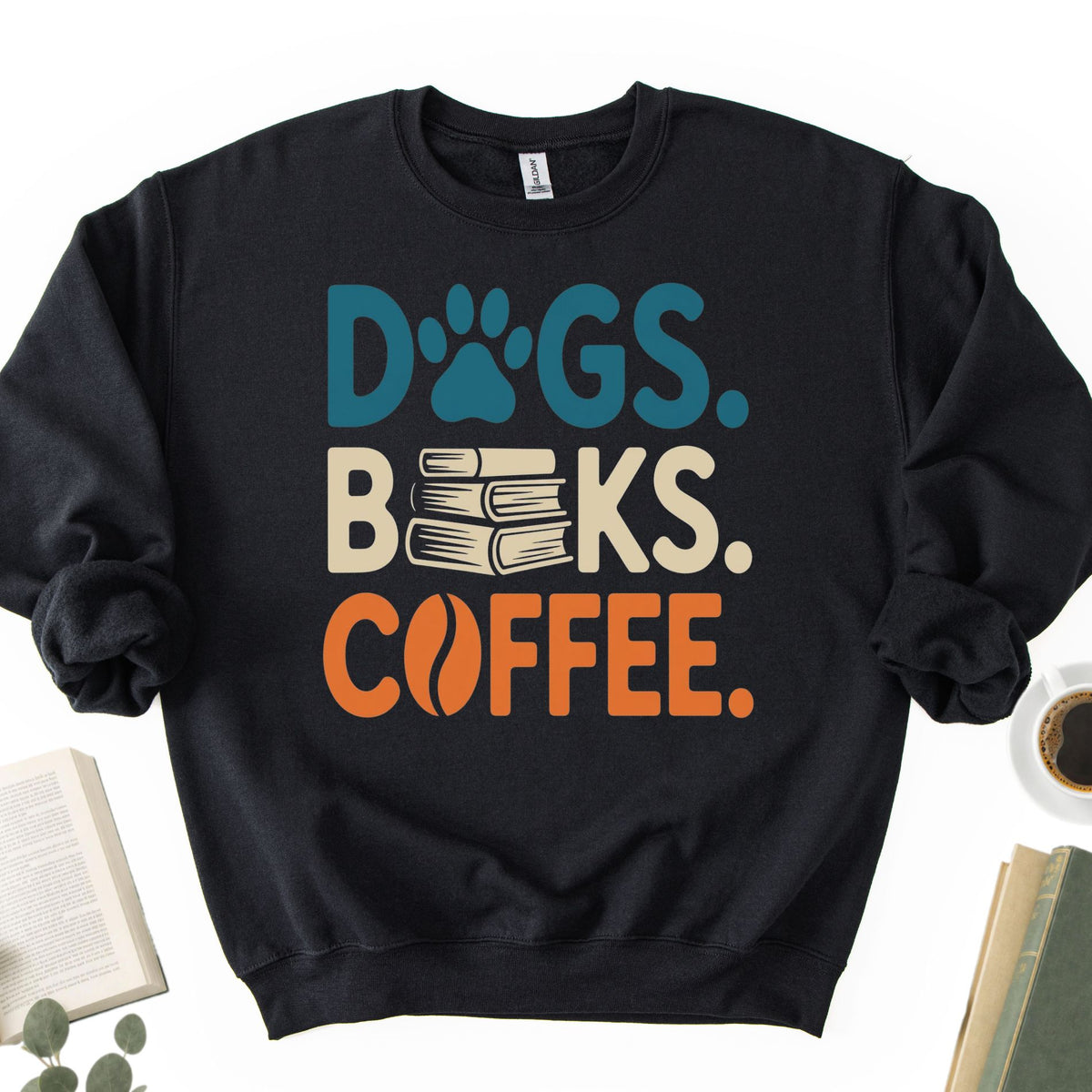 Dogs Books Coffee Unisex Sweatshirt