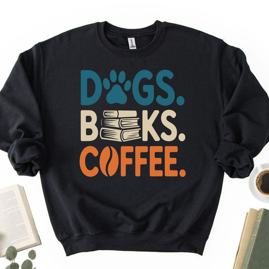 Dogs Books Coffee Unisex Sweatshirt