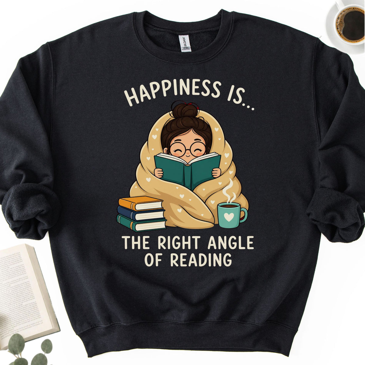 Happiness Is... The Right Angle Of Reading Unisex Sweatshirt