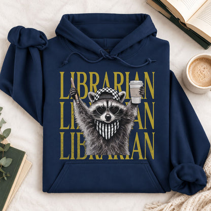 Feral Raccoon Librarian Hoodie