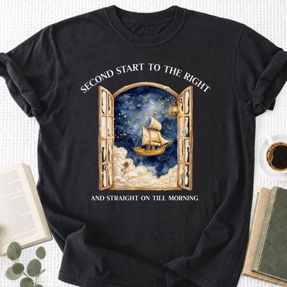Second Start To The Right Peter Pan Unisex T-Shirt