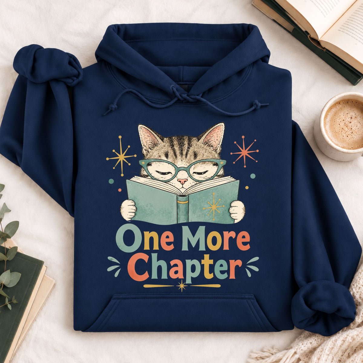 Retro Cat One More Chapter Hoodie