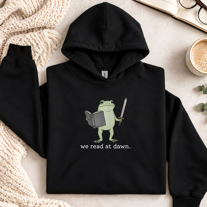 We Read At Dawn Frog Hoodie