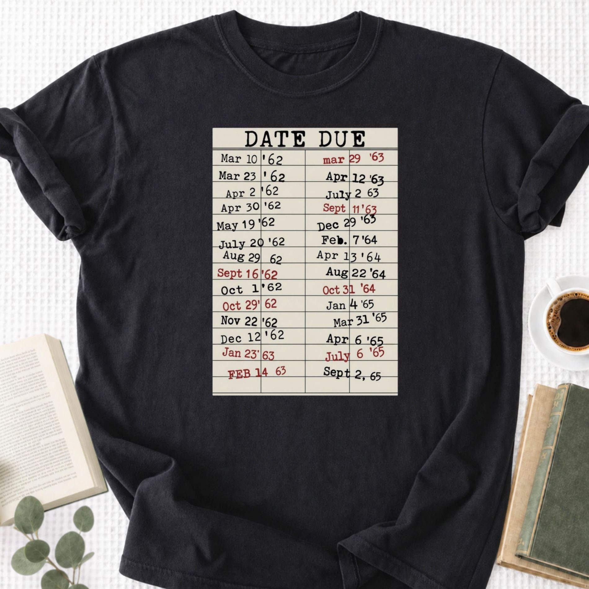Date Due Library Card Unisex T-Shirt