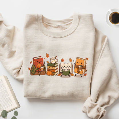 Cozy Book Lover Autumn Reading Unisex Sweatshirt