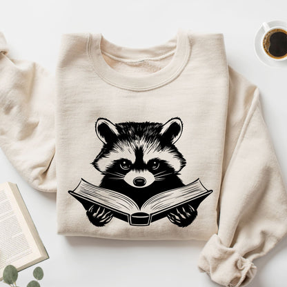 Raccoon Reading a Book Unisex Sweatshirt