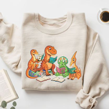 Dinosaur Reading Unisex Sweatshirt