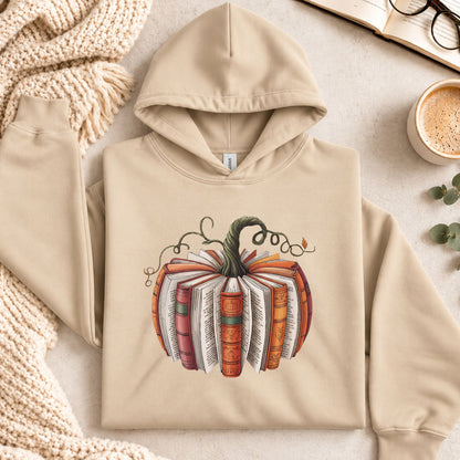Fall Book Pumpkin Hoodie