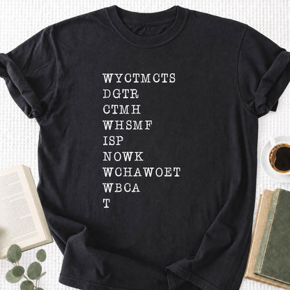 WYCTMCTS DGTS Lyric Initials Unisex T-Shirt