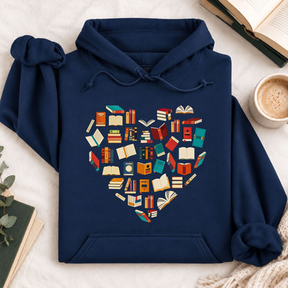 Books Heart Hoodie