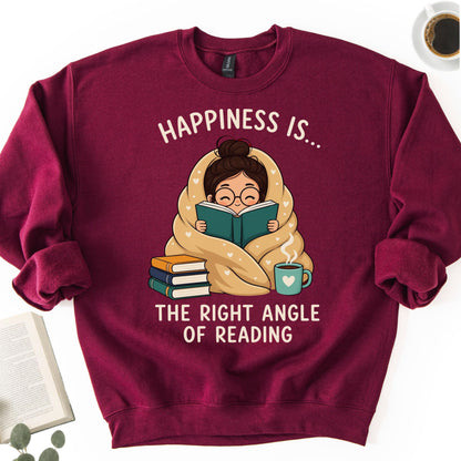 Happiness Is... The Right Angle Of Reading Unisex Sweatshirt