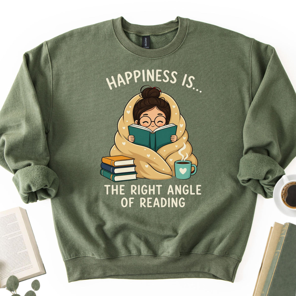 Happiness Is... The Right Angle Of Reading Unisex Sweatshirt
