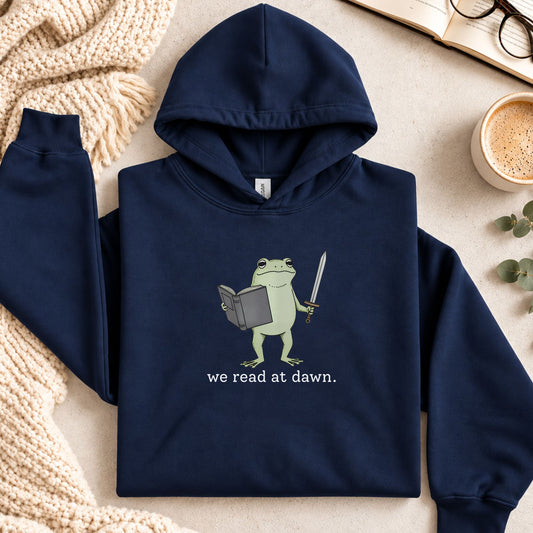 We Read At Dawn Frog Hoodie