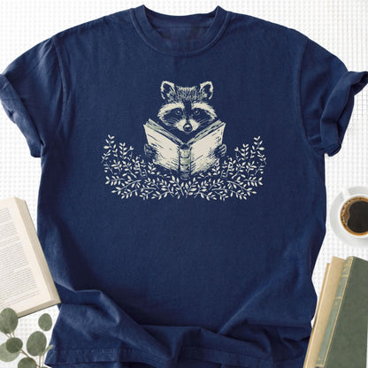 Reading Raccoon Unisex T-Shirt
