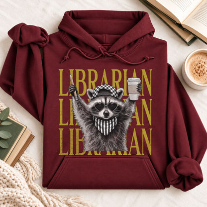 Feral Raccoon Librarian Hoodie