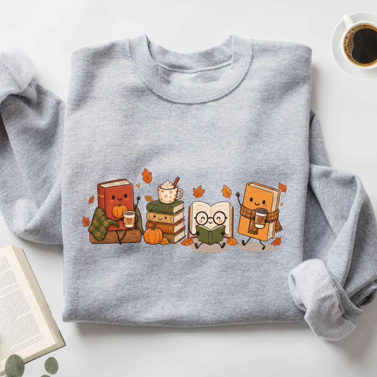 Cozy Book Lover Autumn Reading Unisex Sweatshirt