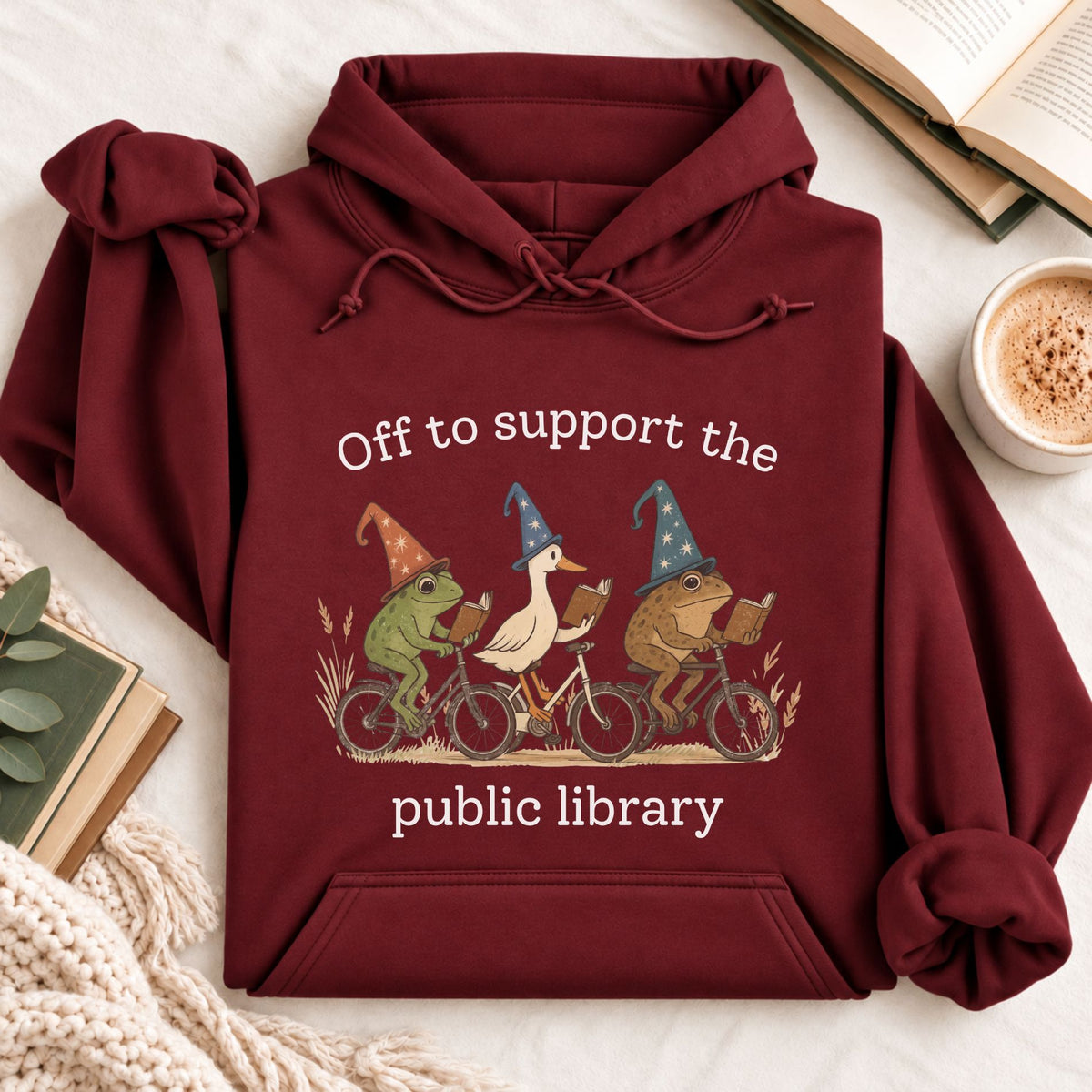 Off to Support the Public Library Hoodie