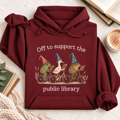 Off to Support the Public Library Hoodie