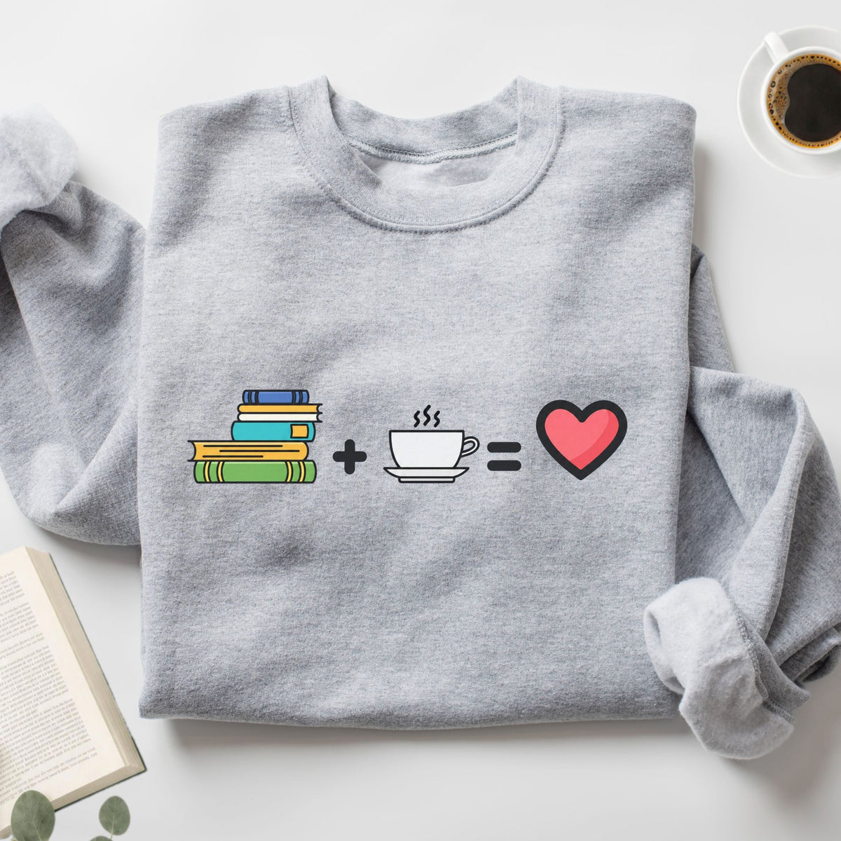 Books Plus Coffee Unisex Sweatshirt