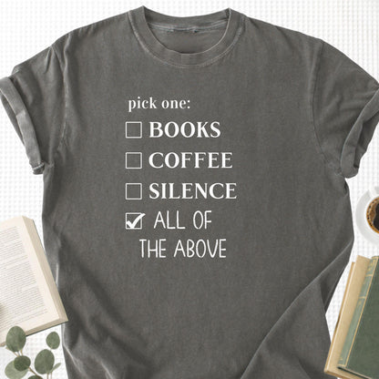 Books coffee Silence Unisex T-Shirt