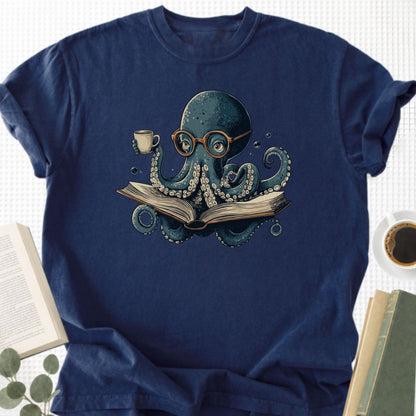 Octopus Reading Unisex T-Shirt