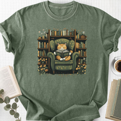 Library Cat Vintage Unisex T-Shirt