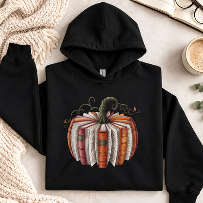 Fall Book Pumpkin Hoodie