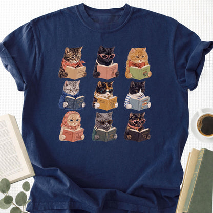 Cats Reading Unisex T-Shirt
