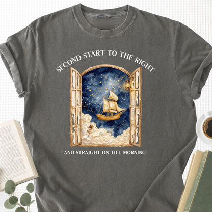 Second Start To The Right Peter Pan Unisex T-Shirt