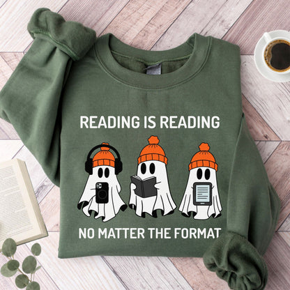 Reading is Reading No Matter The Format Unisex Sweatshirt