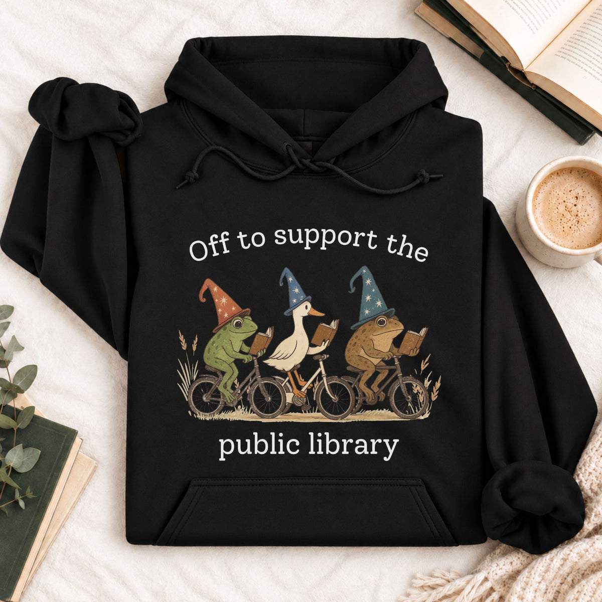 Off to Support the Public Library Hoodie