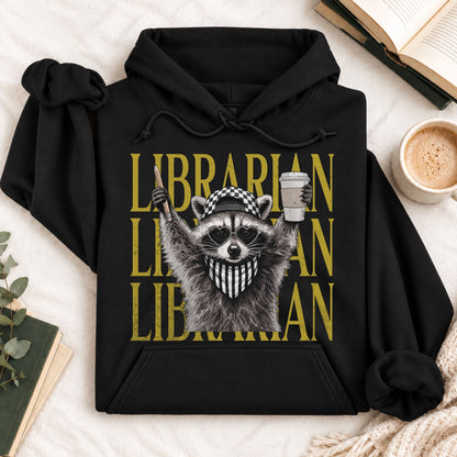 Feral Raccoon Librarian Hoodie