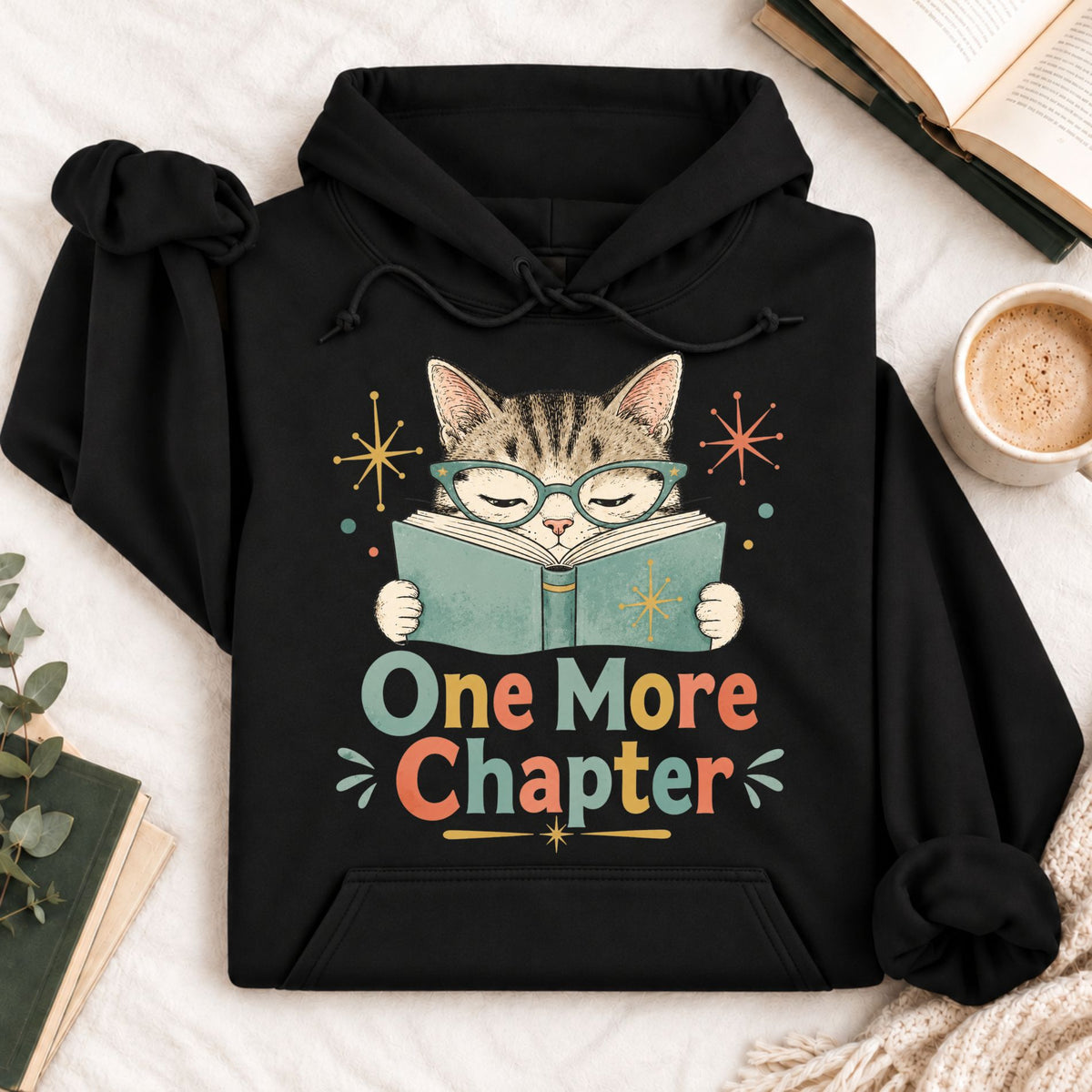 Retro Cat One More Chapter Hoodie