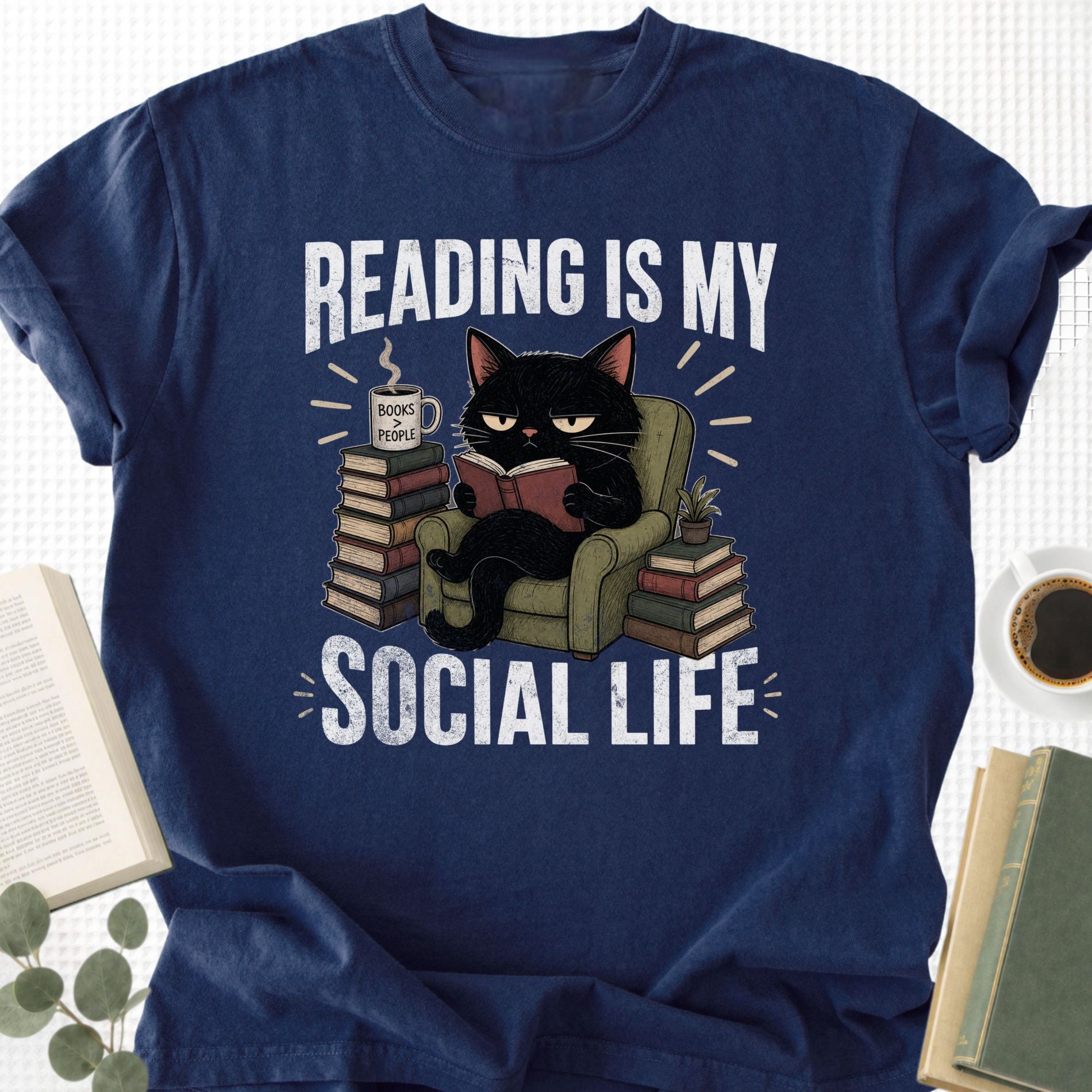 Reading Is My Social Life Unisex T-Shirt