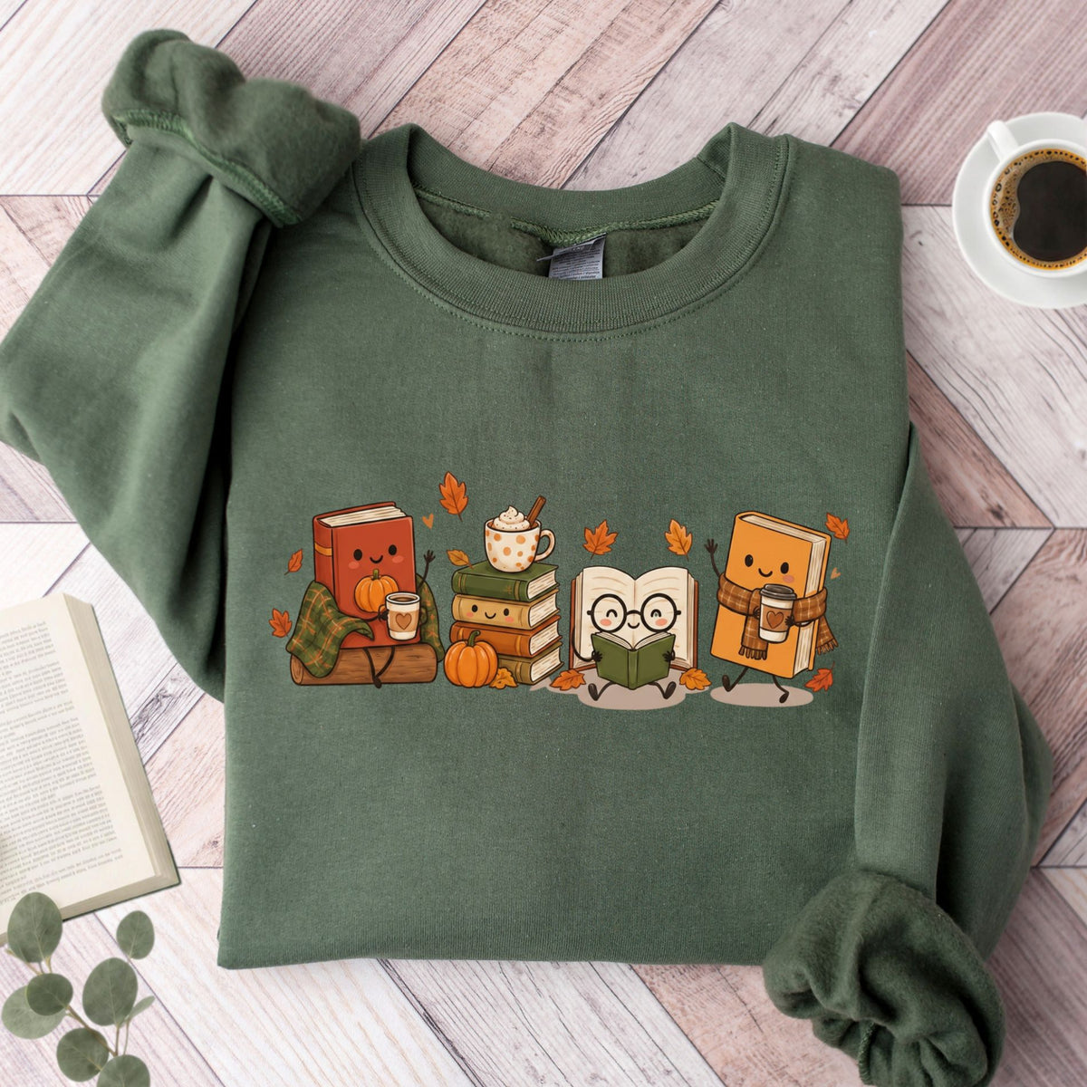 Cozy Book Lover Autumn Reading Unisex Sweatshirt