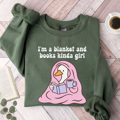 I'm A Blanket And Books Kinda Girl Unisex Sweatshirt