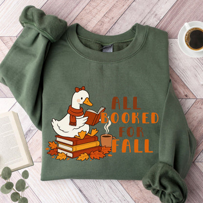 All Booked For Fall Goose Unisex Sweatshirt