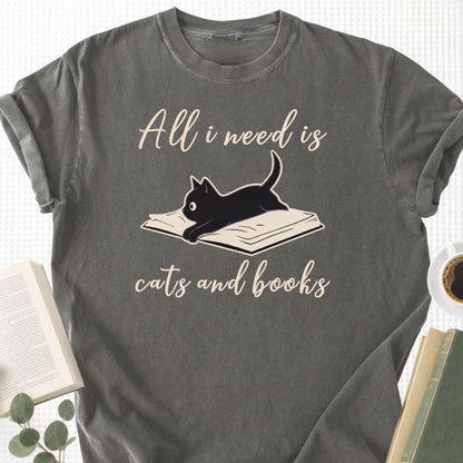 All I Need is Cats And Books Unisex T-Shirt