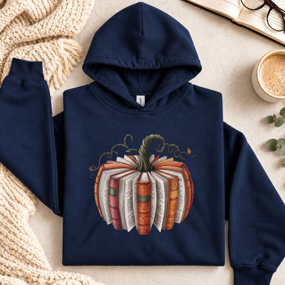 Fall Book Pumpkin Hoodie