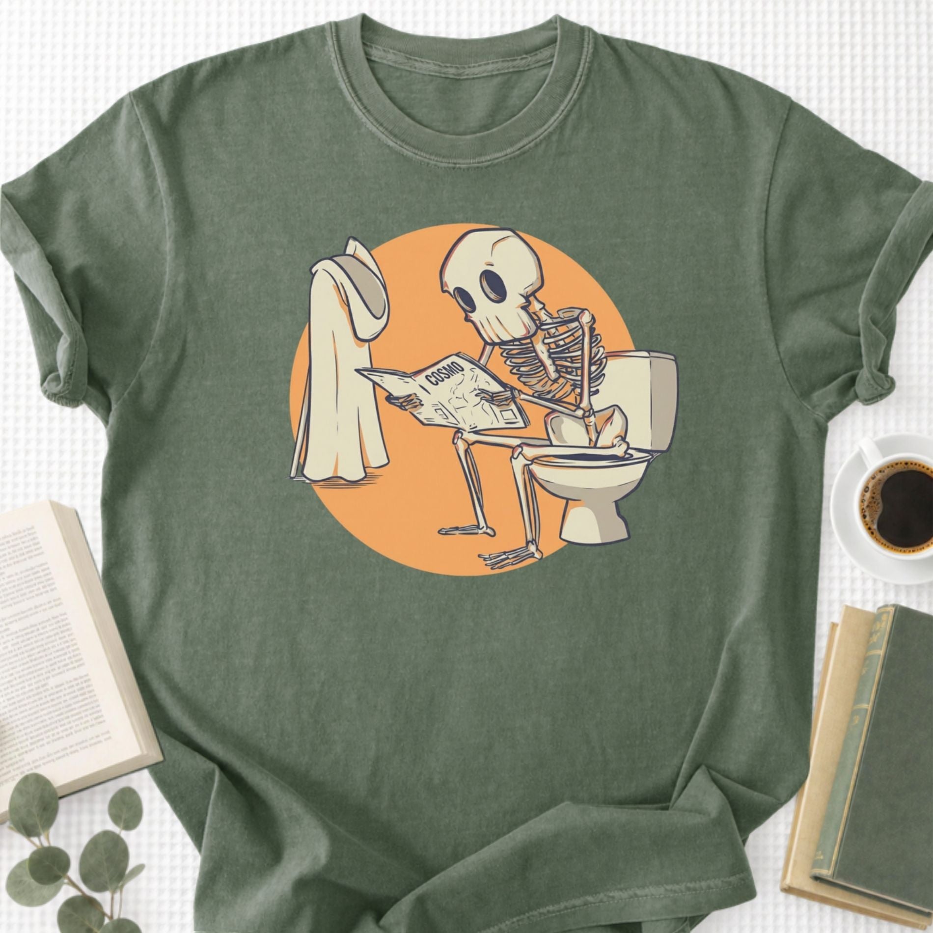Reading Skeleton Meme Unisex T-Shirt