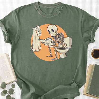 Reading Skeleton Meme Unisex T-Shirt