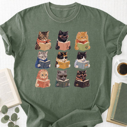 Cats Reading Unisex T-Shirt
