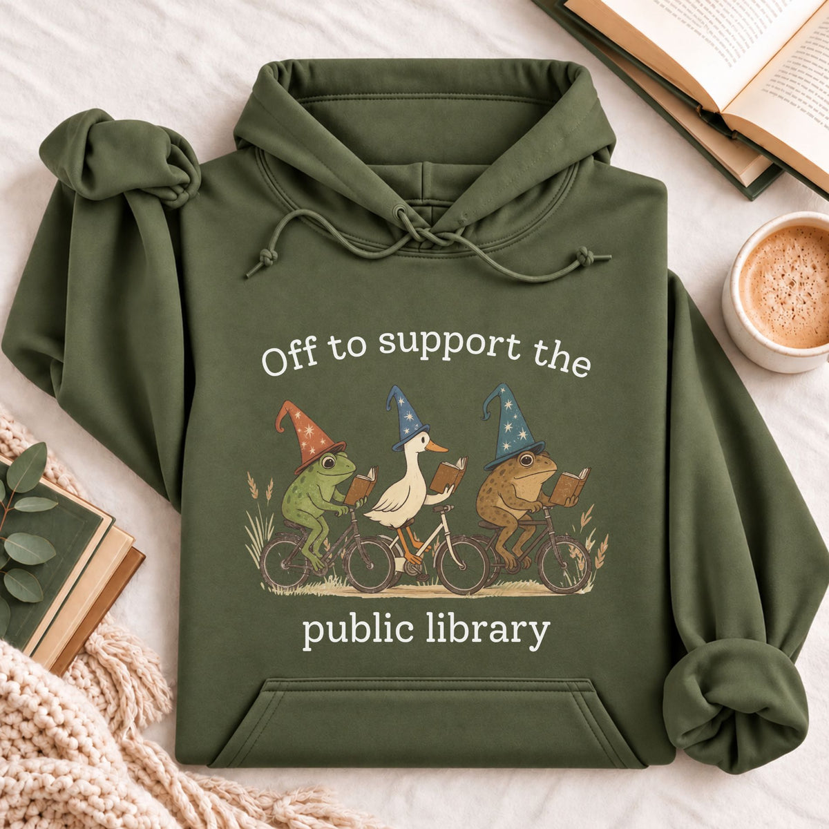 Off to Support the Public Library Hoodie