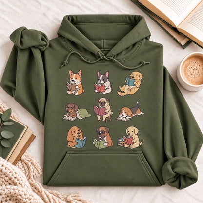 Dog Reading Hoodie