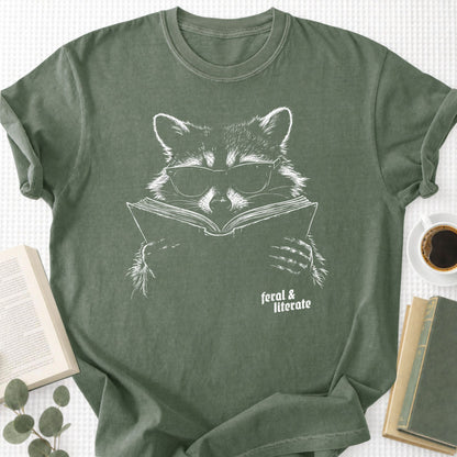 Raccoon Reading Unisex T-Shirt