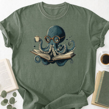 Octopus Reading Unisex T-Shirt