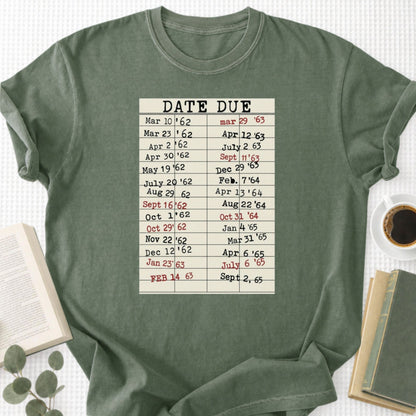 Date Due Library Card Unisex T-Shirt