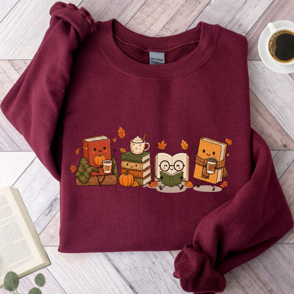 Cozy Book Lover Autumn Reading Unisex Sweatshirt