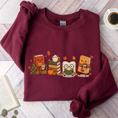 Cozy Book Lover Autumn Reading Unisex Sweatshirt