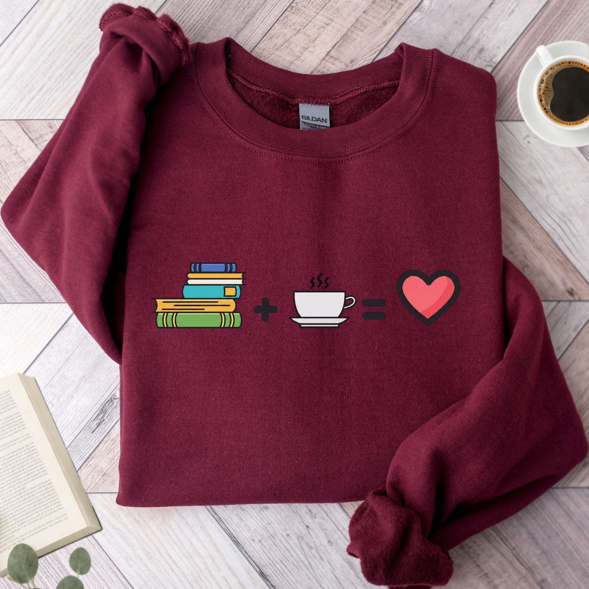Books Plus Coffee Unisex Sweatshirt